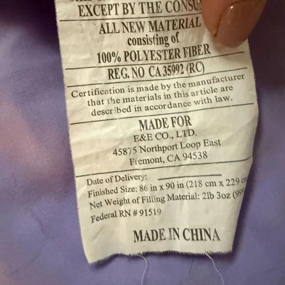 Purple and white polka dot ruffle thick full size  blanket comforter - Picture 5 of 6